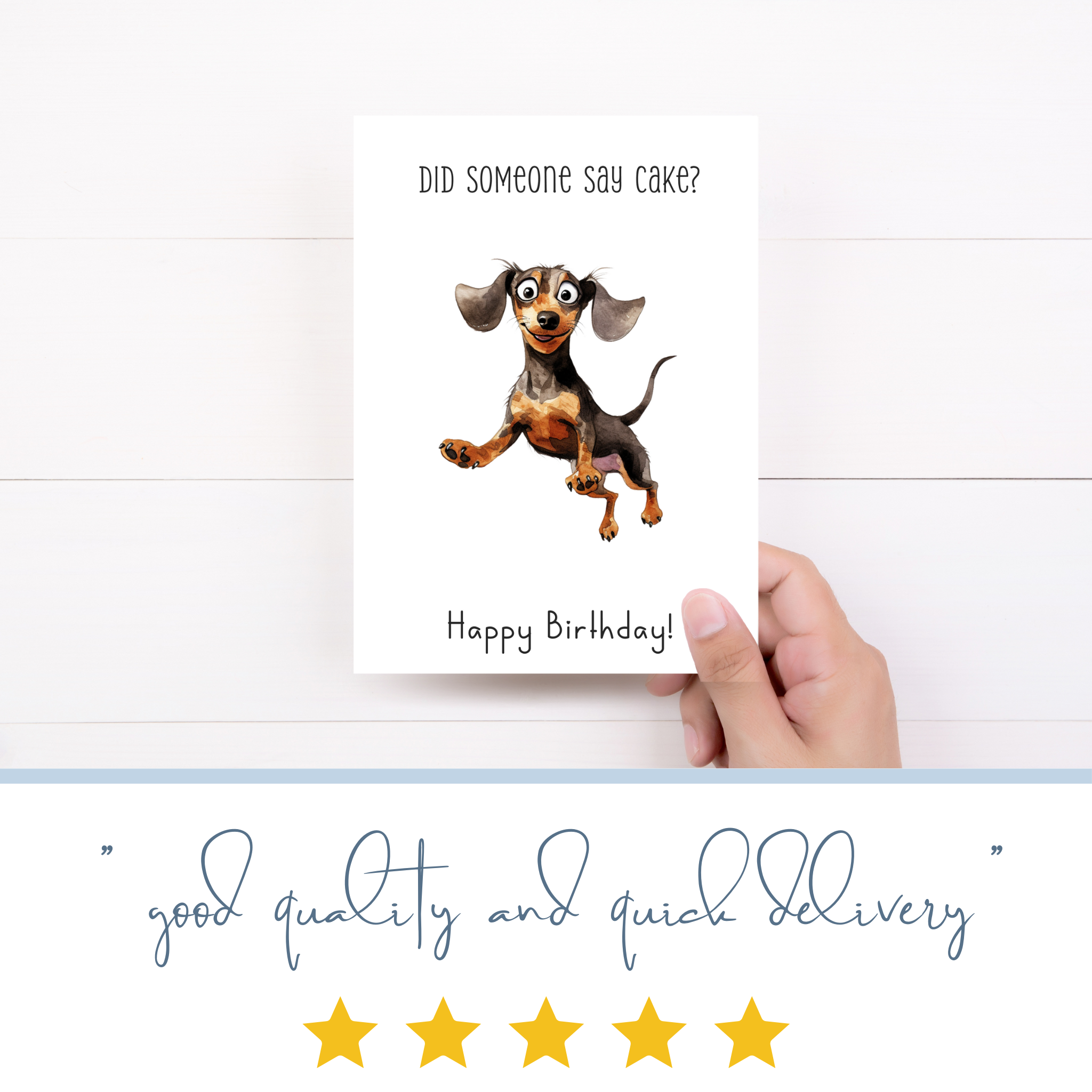 Funny Dachshund Sausage Dog Birthday Card